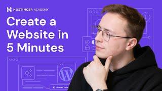 How to Create a Website in 5 MINUTES With WordPress + Hostinger AI Assistant Plugin