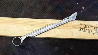 Making Knife From Old and Bent Wrench