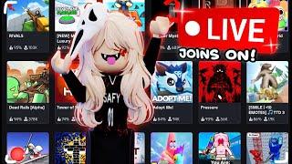   PLAYING RANDOM ROBLOX GAMES - JOINS ON FOR VIEWERS 