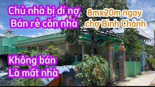 Bão lớn ở Bình Chánh chủ nhà bán rẻ căn nhà 8m dài 20m Đường Đinh Đức Thiện cách chợ Bình Chánh 500m