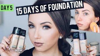 MAYBELLINE FIT ME MATTE + PORELESS Foundation {Review & Demo} 15 DAYS OF FOUNDATION