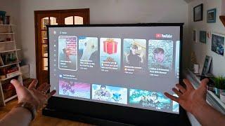 Watch this 100" Screen Rise From the Floor. VividStorm projector screen review