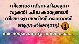 ️നിങ്ങൾ സ്നേഹിക്കുന്ന വ്യക്തി ചില കാര്യങ്ങൾ നിങ്ങളെ അറിയിക്കാനായി ആഗ്രഹിക്കുന്നു!