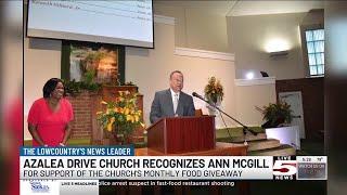 VIDEO: Live 5′s Ann McGill honored for work at church’s monthly food giveaway