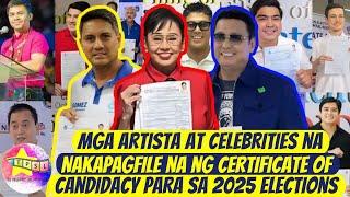 Celebrities na Nakapagfile na ng Certificate of Candidacy para sa 2025 Elections