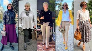 Timeless Vintage Clothing Fashion For Women over 50 | Business Winter Outfits Fashion 2024