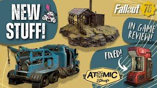 NEW ABANDONED BUNDLE & Bottlecap Press FIXED! atom shop update review Fallout 76 CAMP Builder POV