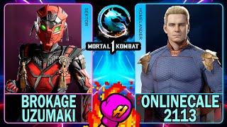 MK1 Brokage Uzumaki (SEKTOR) VS Onlinecale2113 (HOMELANDER)Mortal Kombat 14K 60ᶠᵖˢ