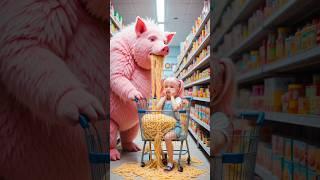 ️ Evolution of Baby_ Baby in shopping mall with pig  Rak5m  #cat #cute #love #shorts