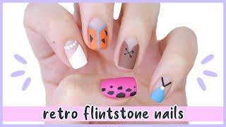 New Nail Art 2020  Retro Flintstone Nail Design!