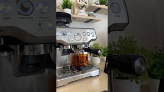 POV: making a latte on the Breville Barista Express