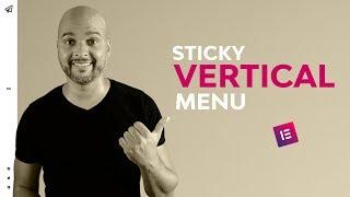 Sticky Vertical Menu Elementor Pro Modern Navigation