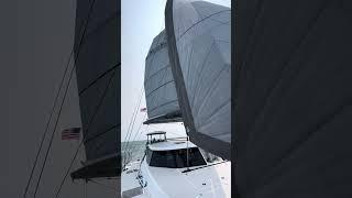 Serenity:  Vision 444 sailing with a 2nd reef up the New Jersey Coast.         #vision444 #sailing