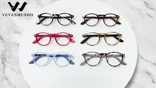 VEVESMUNDO Oval Reading Glasses Women Men Spring Hinge Retro Nerd Readers Eyeglasses Eyewear