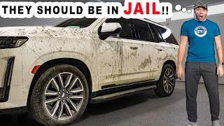 Cleaning a VANDALIZED $125,000 Cadillac Escalade!