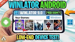  TESTING WINLATOR ANDROID V9.0 ON *LOW-END* DEVICE (GAMEPLAY TEST) WINDOWS EMULATOR