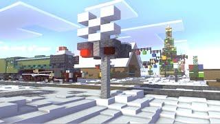 Snowy Trains in Minecraft Animation