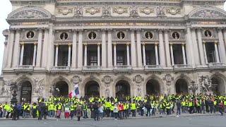 Yellow Vest protesters gather for 'Act V' in Paris