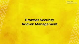 Managing Add-ons | Browser Security Walkthrough | ManageEngine Endpoint Central