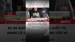 Mời về phường thanh niên thủ còng số 8 trong cốp xe #antv #shorts #tintuc #thoisu #hanoi #giaothong