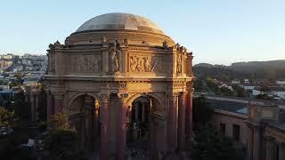 [4K] 航拍日落旧金山美丽的艺术宫 Sunset San Francisco Palace of Fine Arts