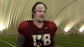 WSU Football; Jack Wilson after Practice 4/12/22