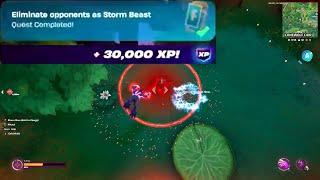 Eliminate opponents as Storm Beast Fortnite