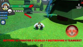 GETTING DETONATOR WITH 19 KILLS + DESTROYING 6 TEAMERS | Roblox Slap Battles | Slap Royale -