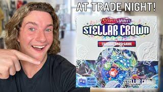 Opening Stellar Crown Pokemon Cards at TRADE NIGHT