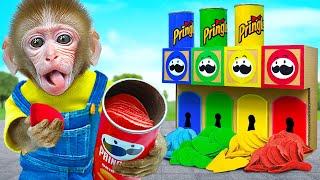 Monkey BuBu Challenges Discover Four Elements Pringles Potato Chips Vending Machine - MONO BUBU ESP