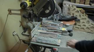 Cutting Faux Stone Panels Using a Chop Saw | Barron Designs