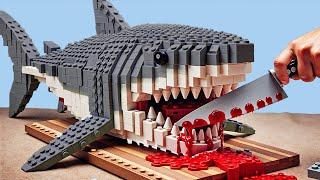 How to Make Pefect Massive Shark Recipe IRL || Lego Cooking Stop Motion vs ASMR