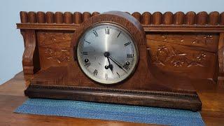 1930's Urgos Westminster Chime Tambour Mantel Clock