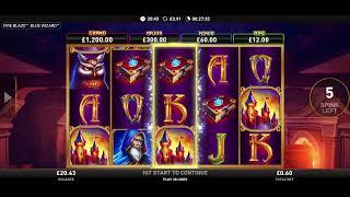 Blue Wizard slot! Sky Casino 30p-£1.50 bet.