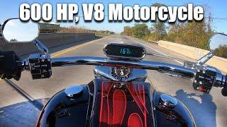 Boss Hoss V8 Motorcycle 600hp Test Ride and Specs