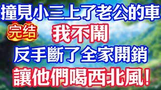 撞見小三上了老公的車，我不鬧，反手斷了全家開銷，讓他們喝西北風！#情感故事#小说#情感故事#家庭故事