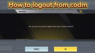 how to logout/Signout to switch account in cod mobile