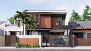 Sketchup House Design 21(8x15meter) + Enscape Render