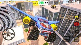 Flying Futuristic Monster Truck Stunt Driving and Racing Simulator - Android Gameplay.