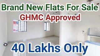 40 Lakhs Only || Brand New Flats for sale in Kukatpally Pragathi Nagar || GHMC Approved