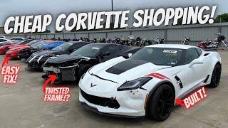 Buying CHEAP Salvage Auction Corvettes At Copart!!