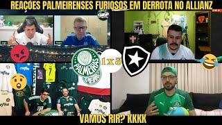 REAÇÕES PALMEIRENSES FURIOSOS em PALMEIRAS 1 X 3 BOTAFOGO - VAMOS RIR?!