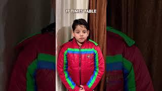 Watch my chatter box teaching the table of 17 with ease!  #proudparent #mathwhiz