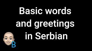 Learn Serbian  Complete Course Lesson 3 - Basic words and greetings  Croatian CC