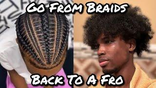 How to Revert Your Hair Back to an Afro After Having Braids For Men