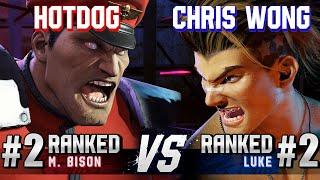 SF6 ▰ HOTDOG29 (#2 Ranked M.Bison) vs CHRIS WONG (#2 Ranked Luke) ▰ High Level Gameplay