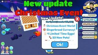 New update pet simulator x Christmas Event. Gingerbread Chest, New mythical pets merchant pet sim x.