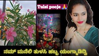 Tulasi marriage pooja done simply at our house|Tulasi pøøja|@Chaithrachai1310 .