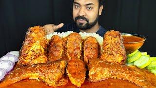 HUGE SPICY BIG FISH CURRY, GRAVY, BIG FISH HEAD CURRY, CHILI MUKBANG ASMR EATING SHOW | BIG BITES |