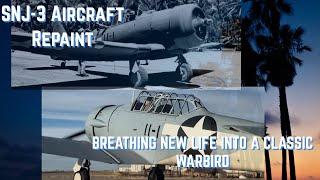 Behind the scenes: painting a WW2 aircraft SNJ Texan.